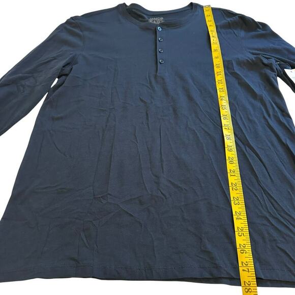NWT Vince Long Sleeve Henley Tee Dark Navy Large - Picture 4 of 7